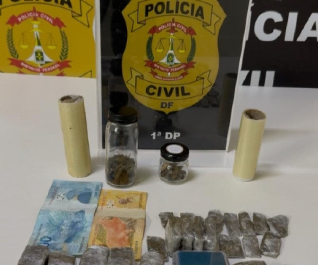 1ªDP prende casal em flagrante por tráfico de drogas