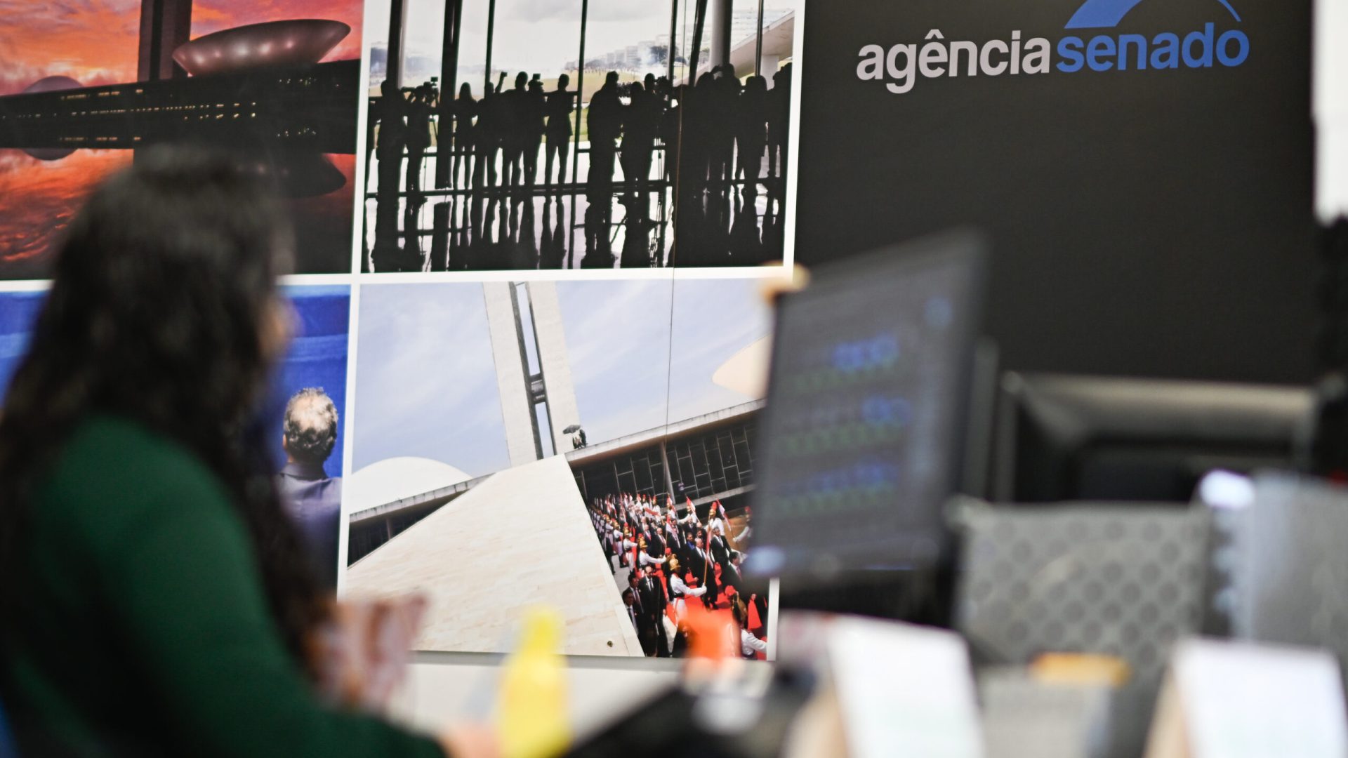 Equipe de fotografia da Agência Senado.