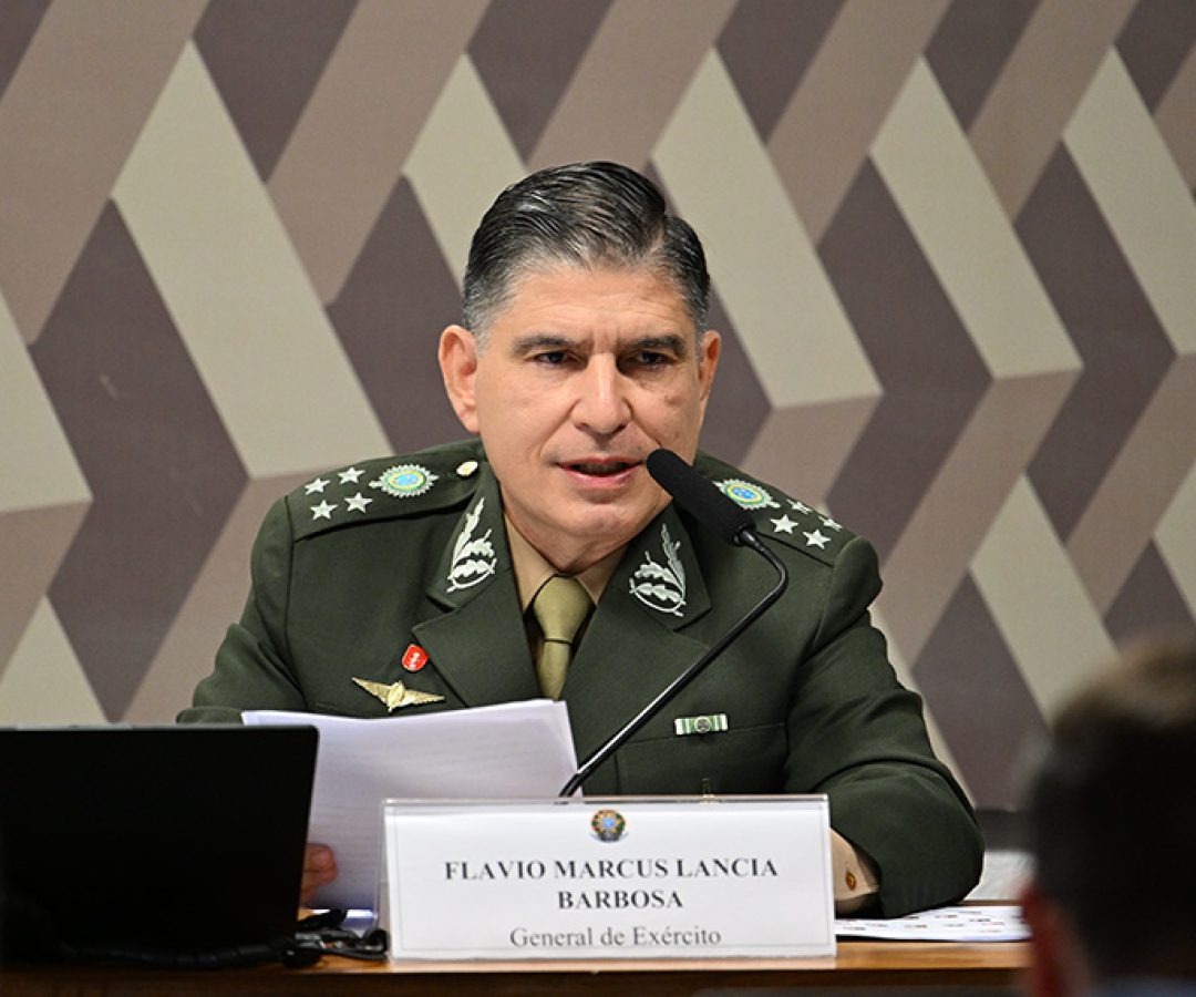 À mesa, em pronunciamento, indicado para exercer o cargo de Ministro do Superior Tribunal Militar (STM), Flavio Marcus Lancia Barbosa (MSF 77/2025).