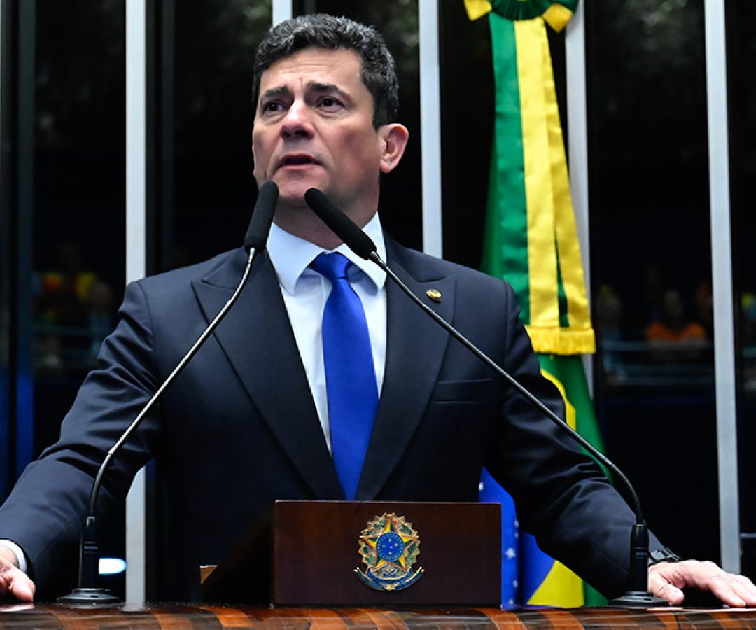 Em discurso, à tribuna, senador Sergio Moro (União-PR).
