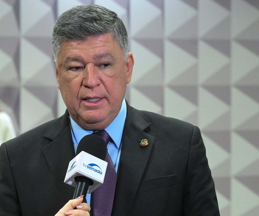 Ao término da oitiva, presidente da CPMI - INSS, senador Carlos Viana (Podemos-MG) concede entrevista à TV Senado.