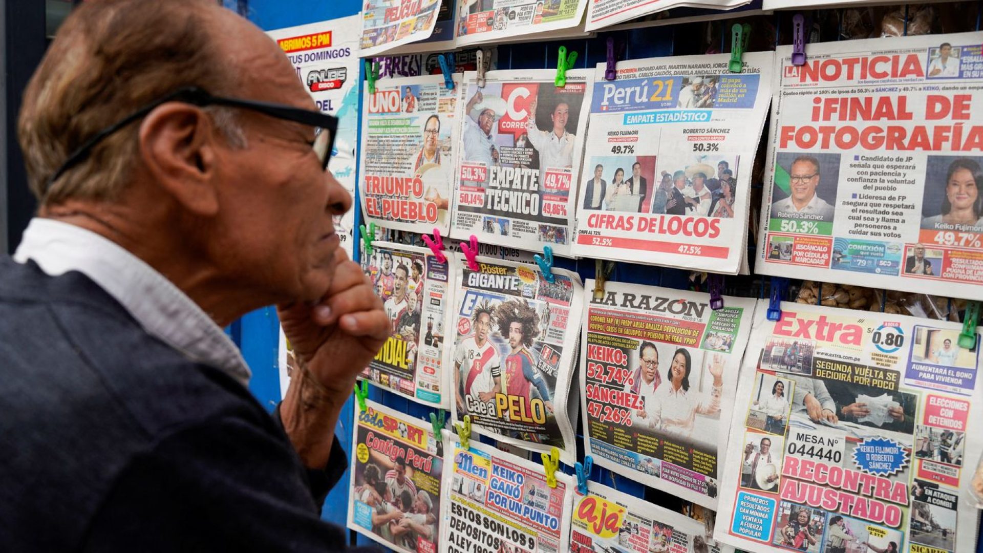 Eleição no Peru: Sanchéz a frente de Fujimori por apenas 19 mil votos
