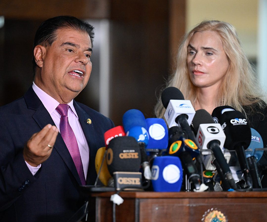 Presidente da Comissão de Relações Exteriores (CRE), senador Nelsinho Trad (PSD-MS), concede entrevista.