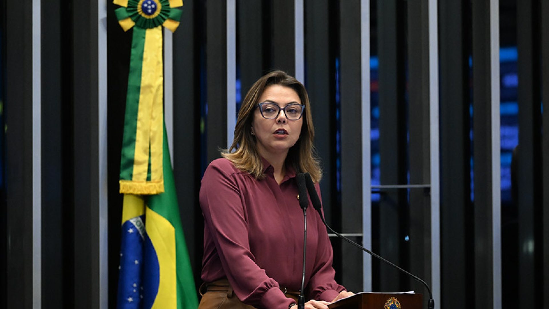 Em discurso, à tribuna, senadora Leila Barros (PDT-DF).