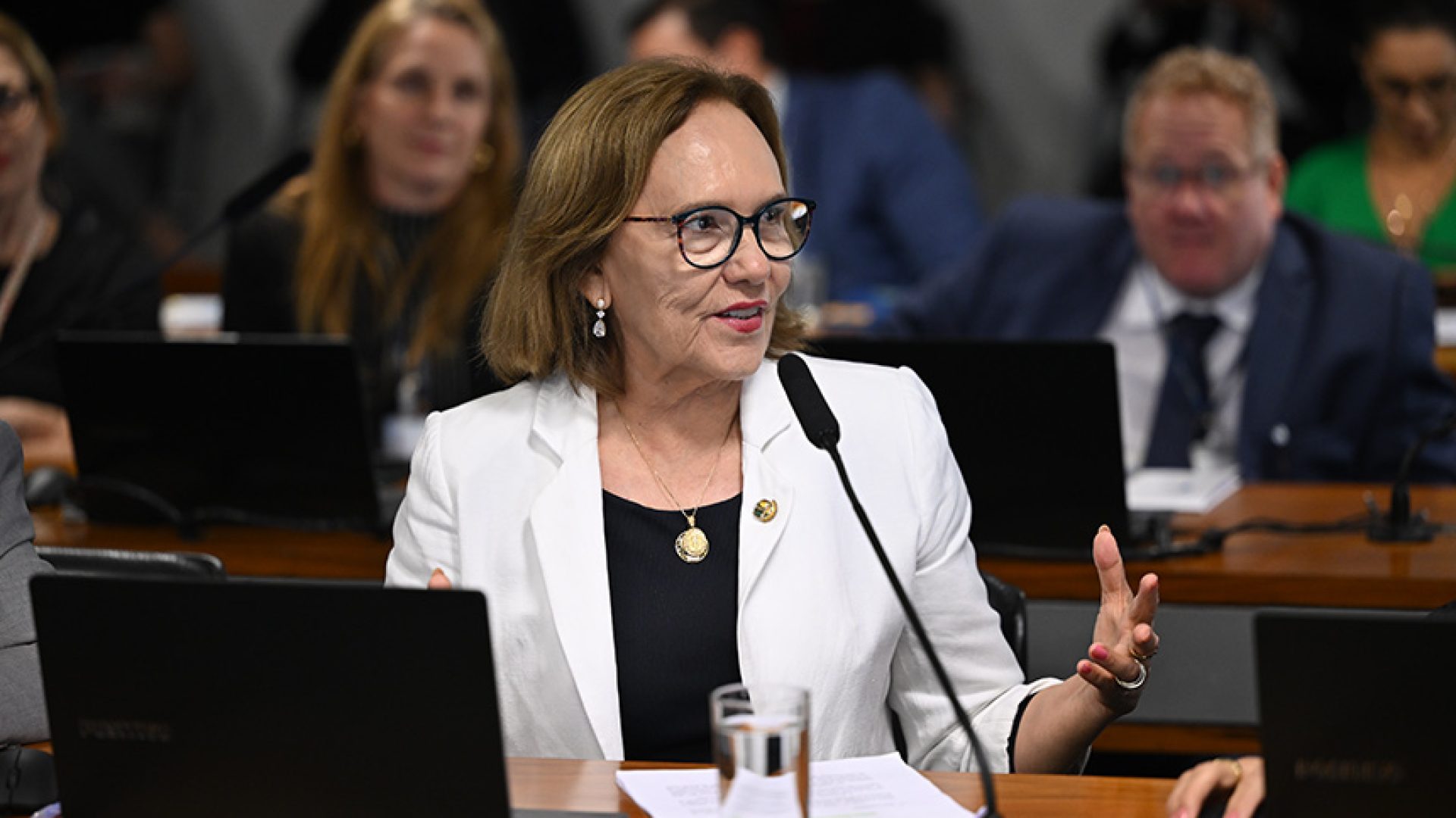 À bancada, en pronunciamento,  senadora Zenaide Maia (PSD-RN).