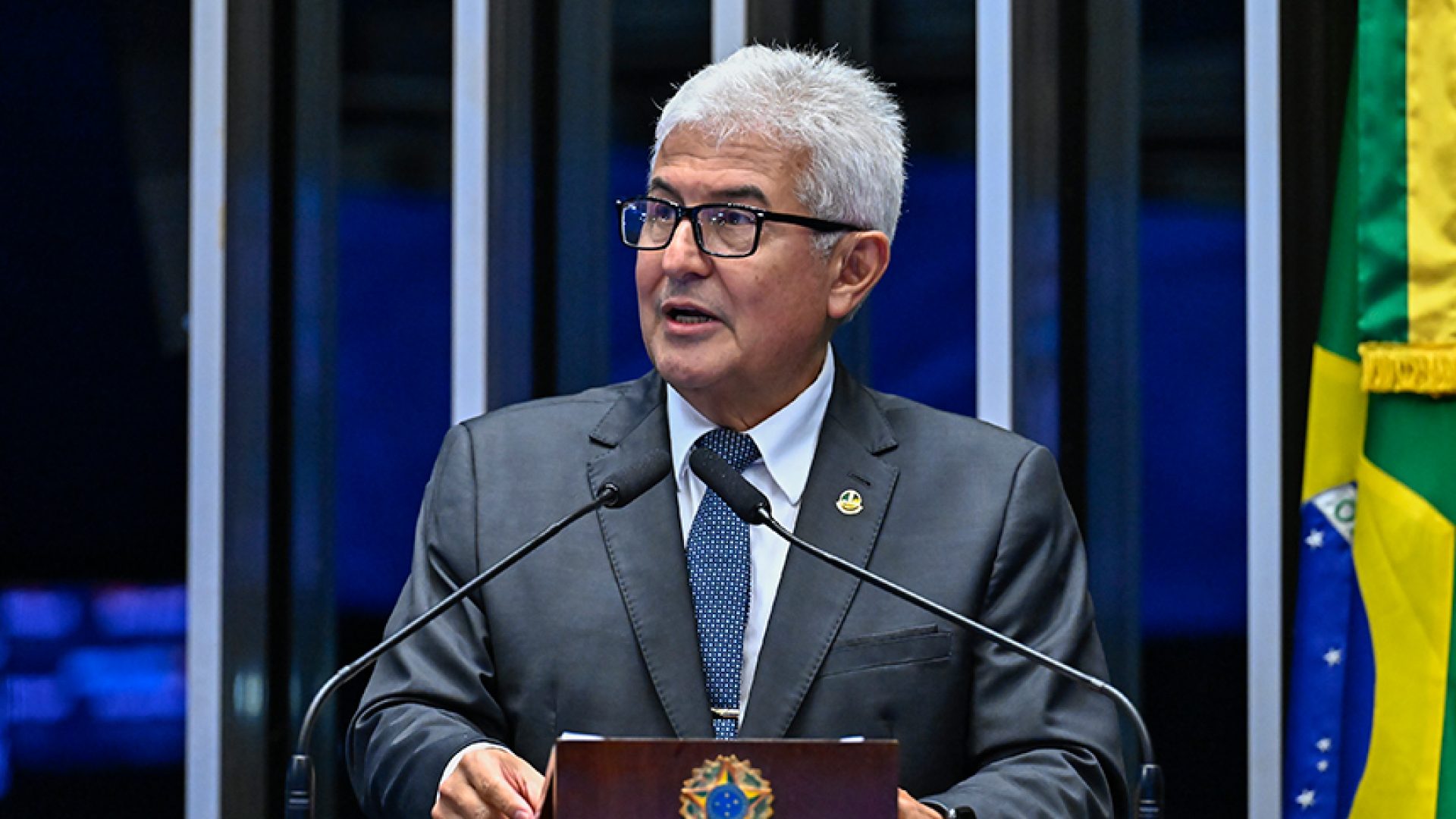 Em discurso, à tribuna,  senador Astronauta Marcos Pontes (PL-SP).
