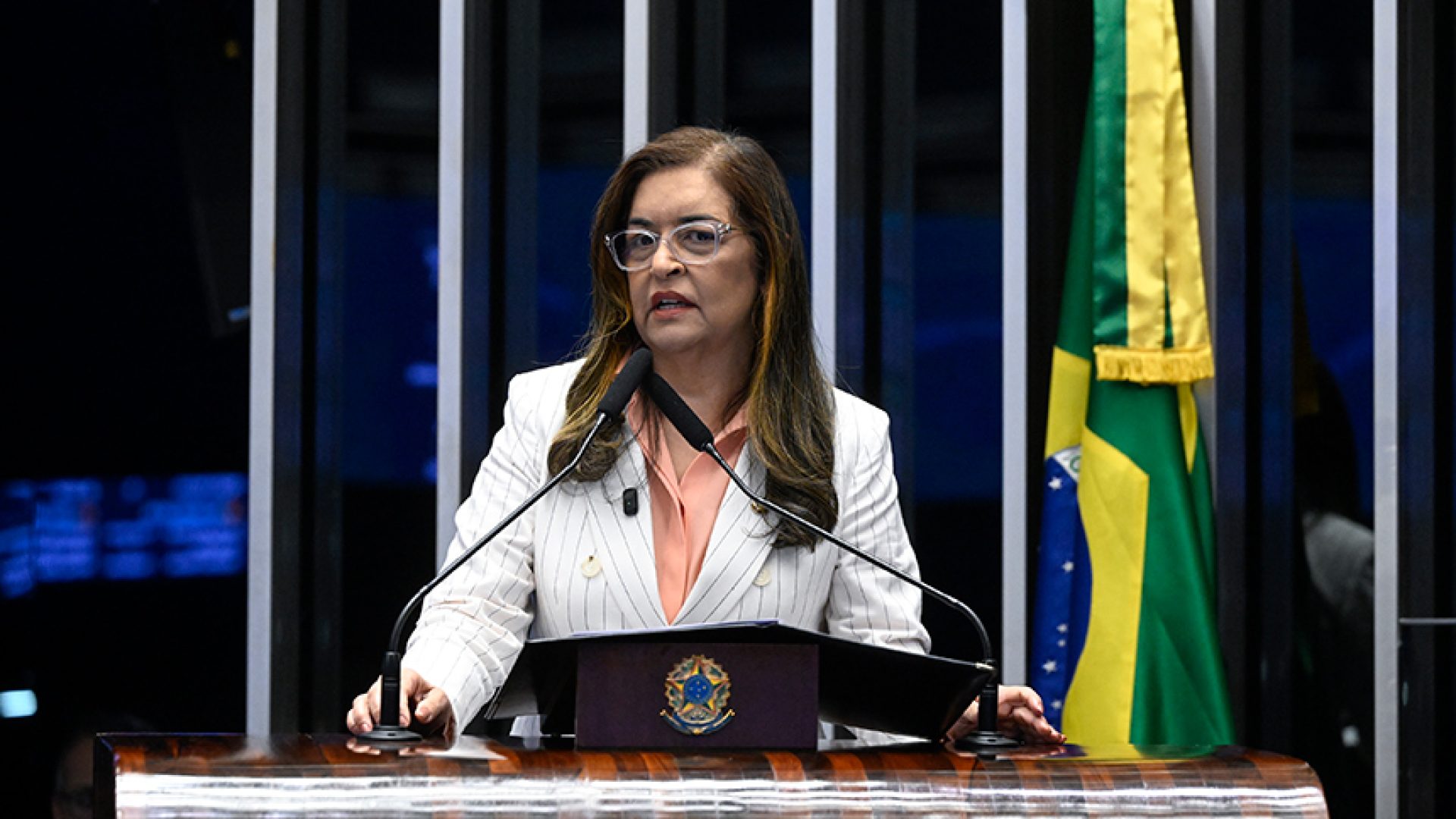 À tribuna, em discurso, senadora Dra. Eudócia (PSDB-AL).