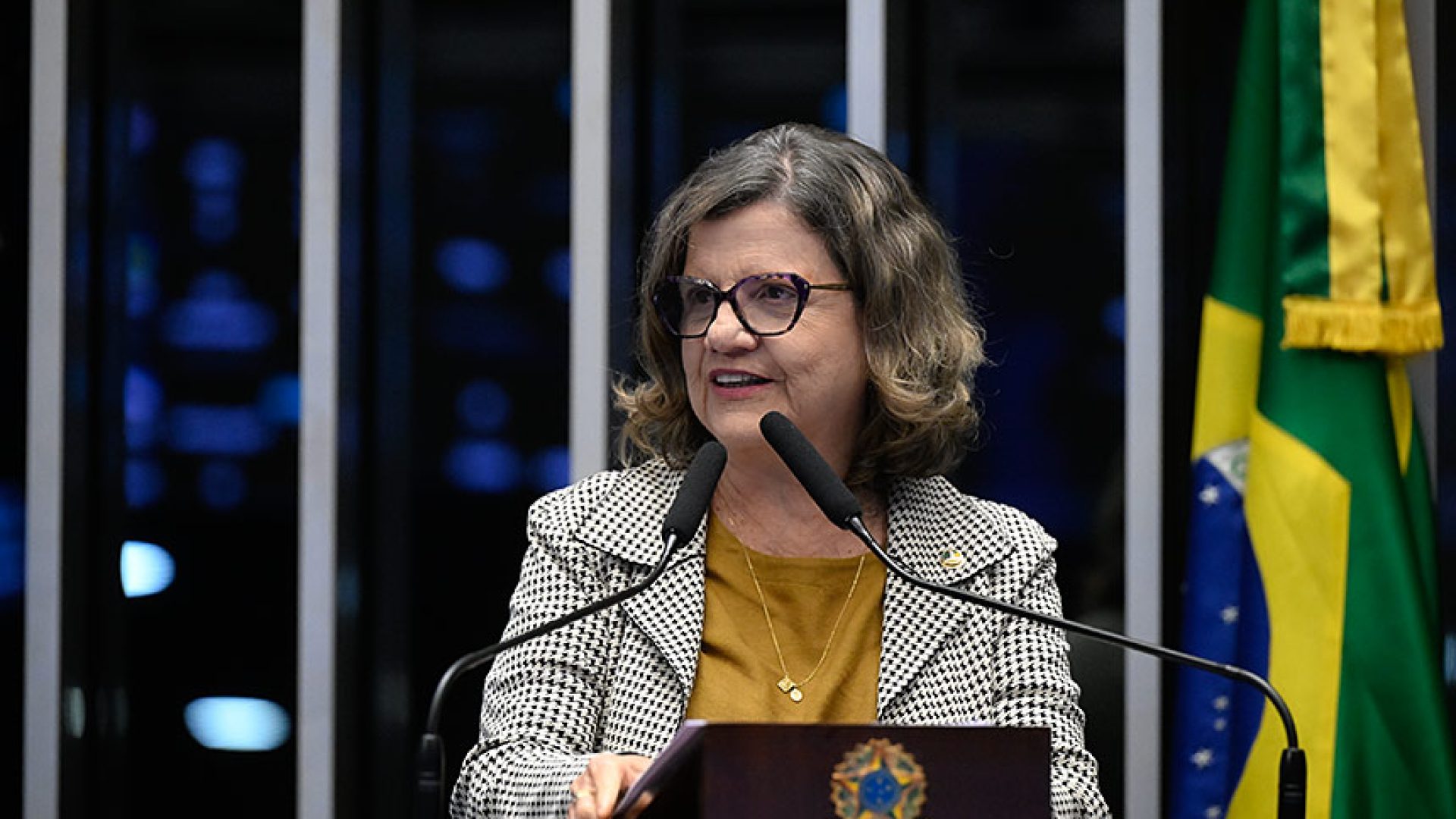 À tribuna, em discurso, senadora Teresa Leitão (PT-PE).