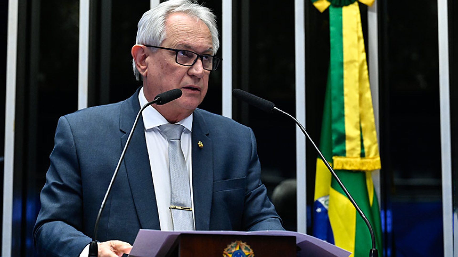 Em discurso, à tribuna, senador Hermes klann (PL-SC).