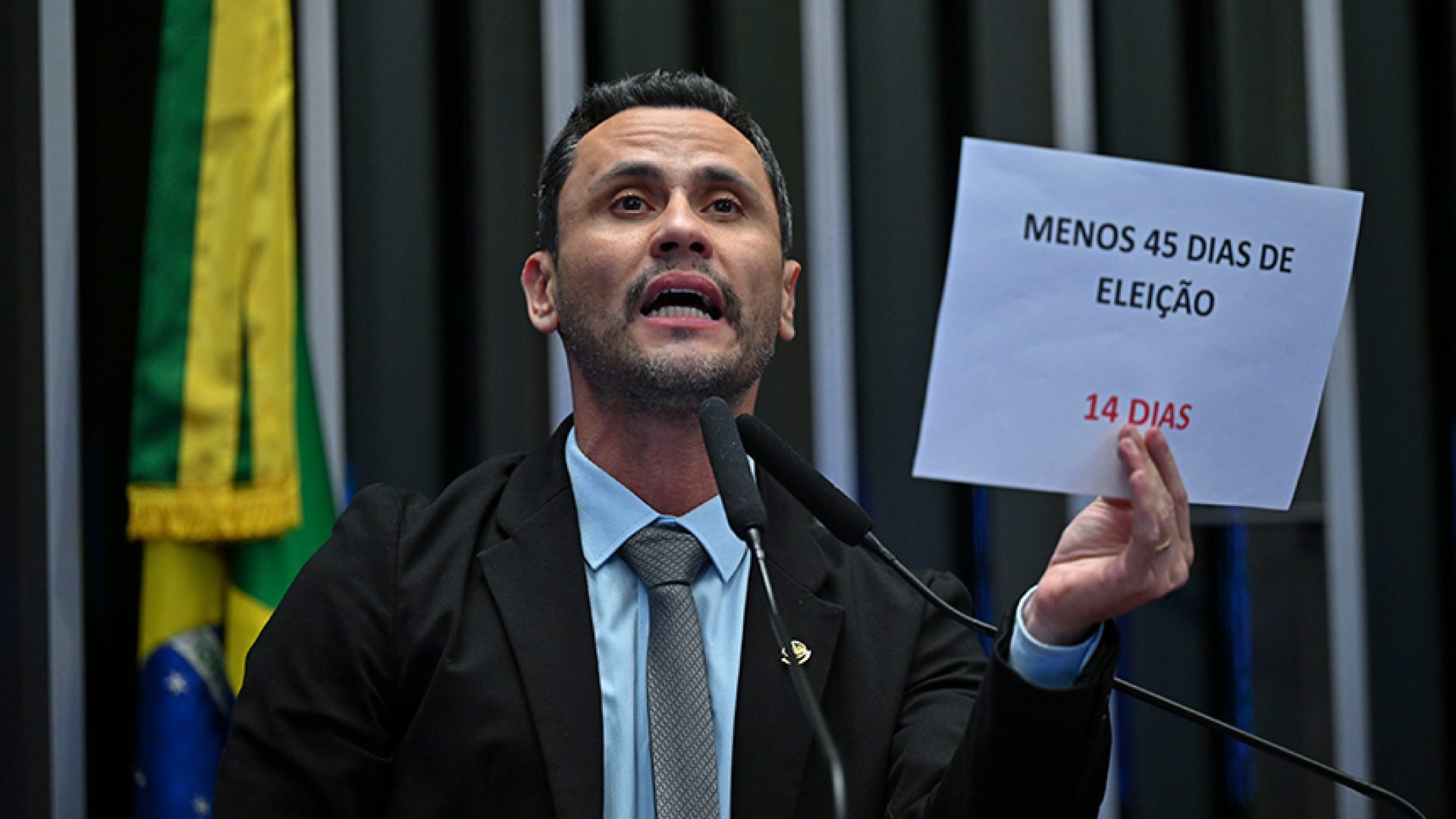 Em discurso, à tribuna, senador Cleitinho (Republicanos-MG).