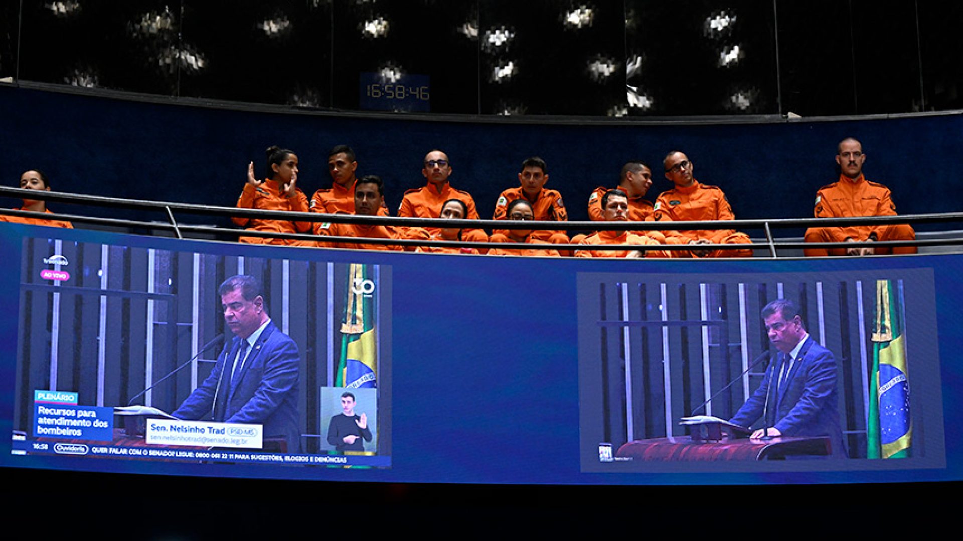 No painel, à tribuna, relator do PL 2.465/2026, senador Nelsinho Trad (PSD-MS).