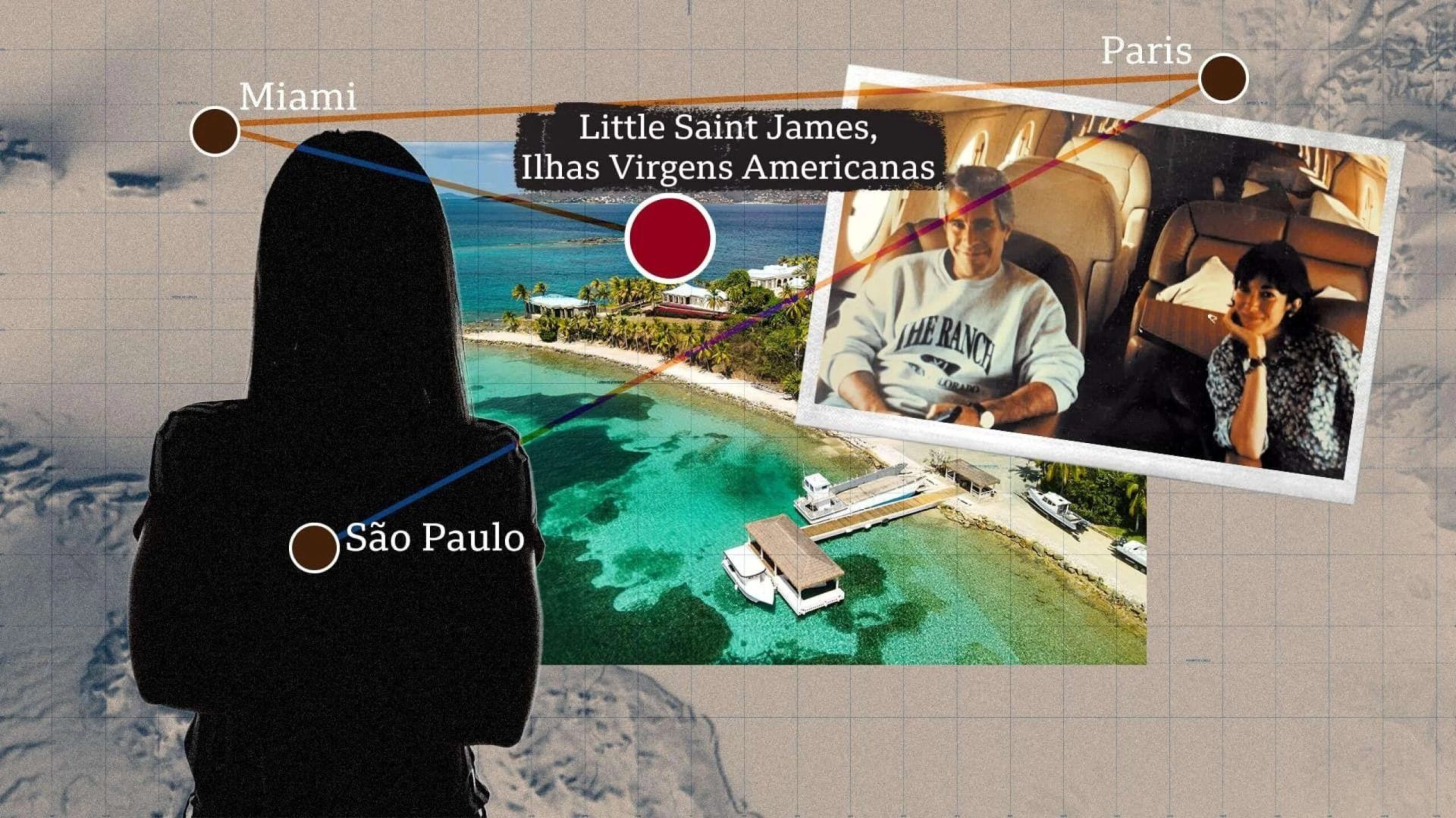 Jeffrey Epstein e Ghislaine Maxwell participam do evento na cidade de Nova York, em 1995. Brasileira contou à BBC News Brasil ter ido a festa com a dupla em São Paulo no começo dos anos 2000 -  (crédito: Getty Images)