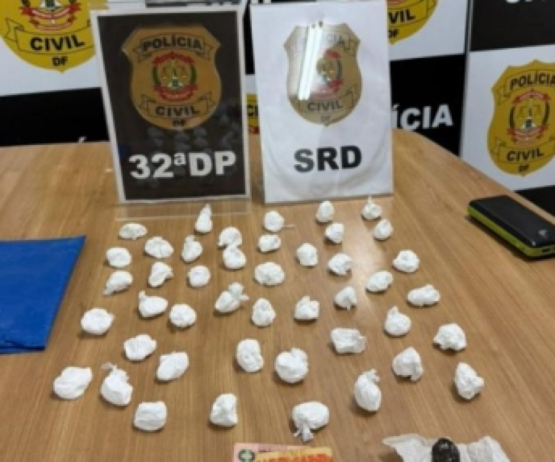 32ª DP prende homem por tráfico de drogas em Samambaia