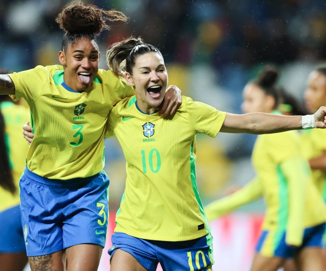 Seleção feminina fecha 2025 com goleada de 5 a 0 sobre Portugal