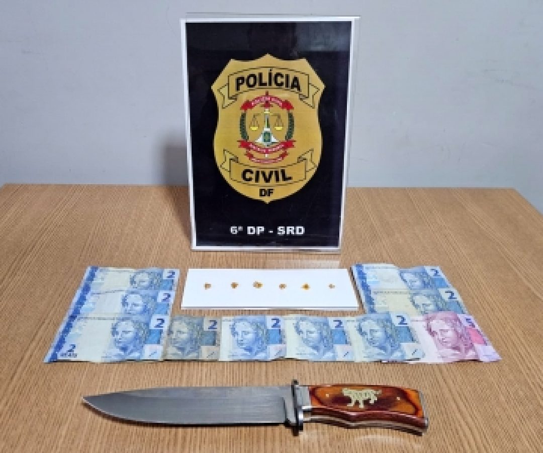 PCDF prende homem por tráfico, porte de arma branca e resistência
