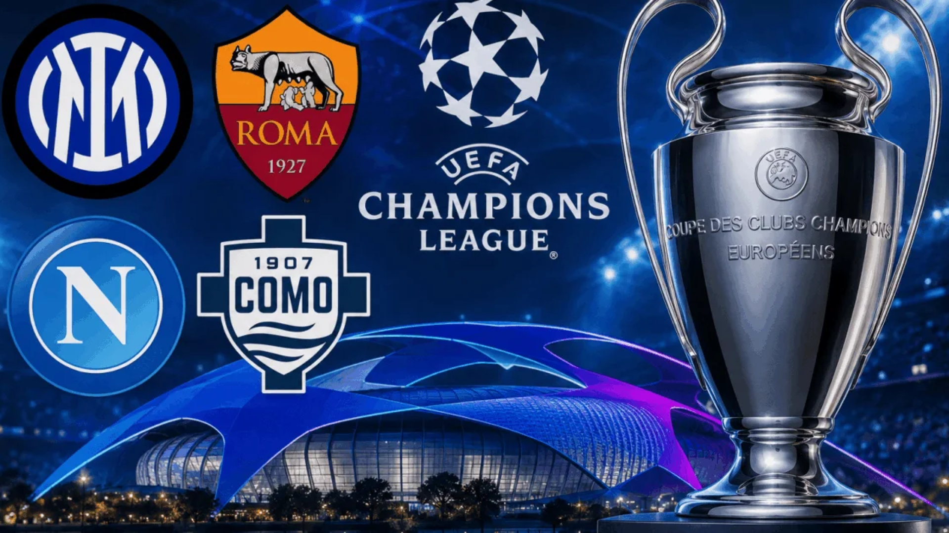 “Times italianos conhecem adversários na Champions League”