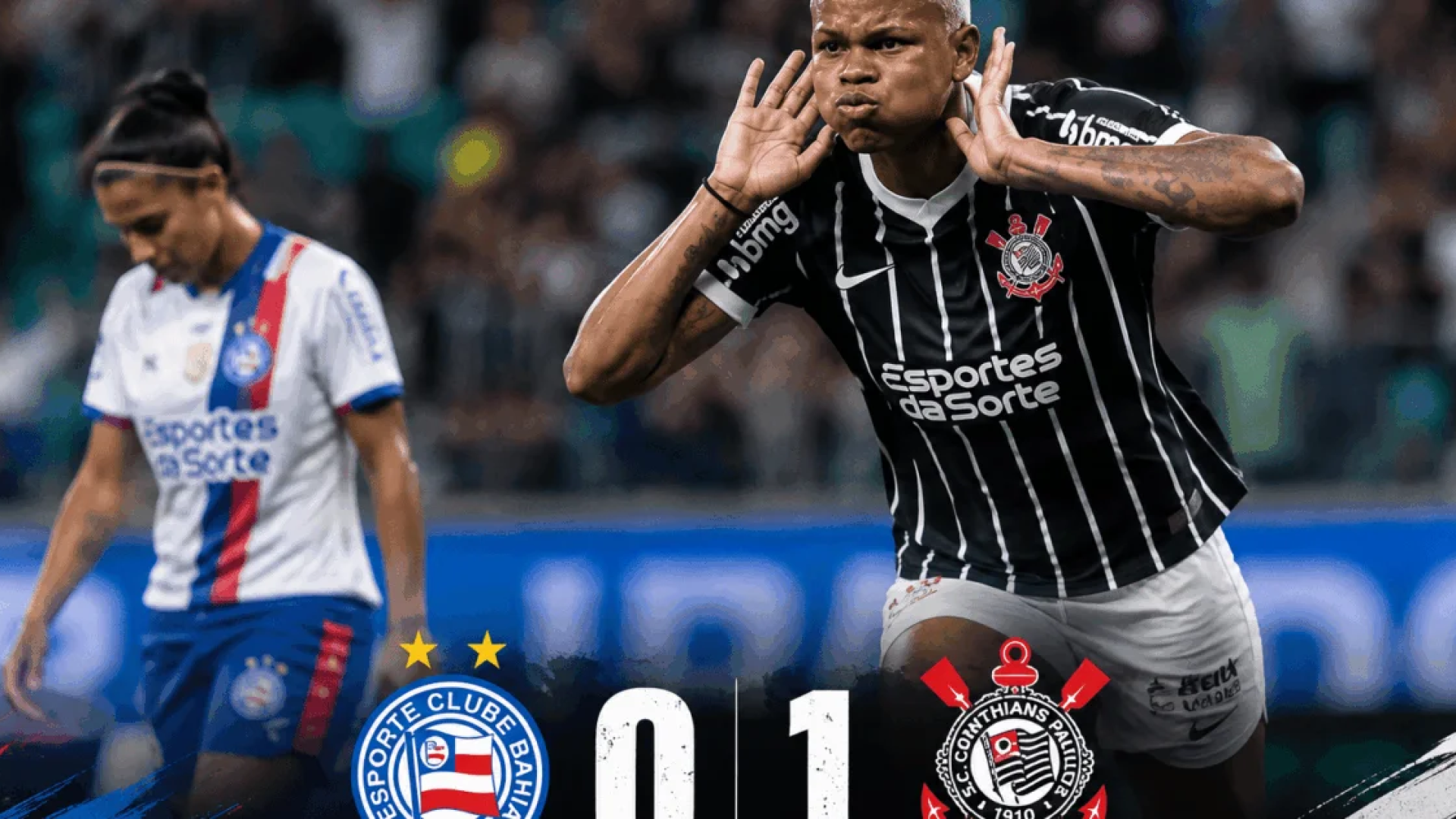 Corinthians vence Bahia em semifinal com recorde de público