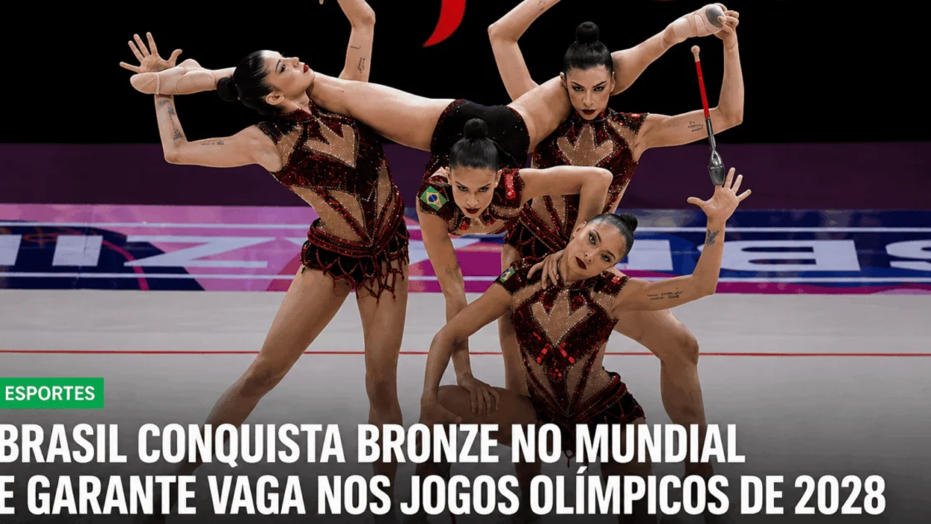 Ginástica rítmica: Brasil conquista bronze e vaga em Los Angeles 2028