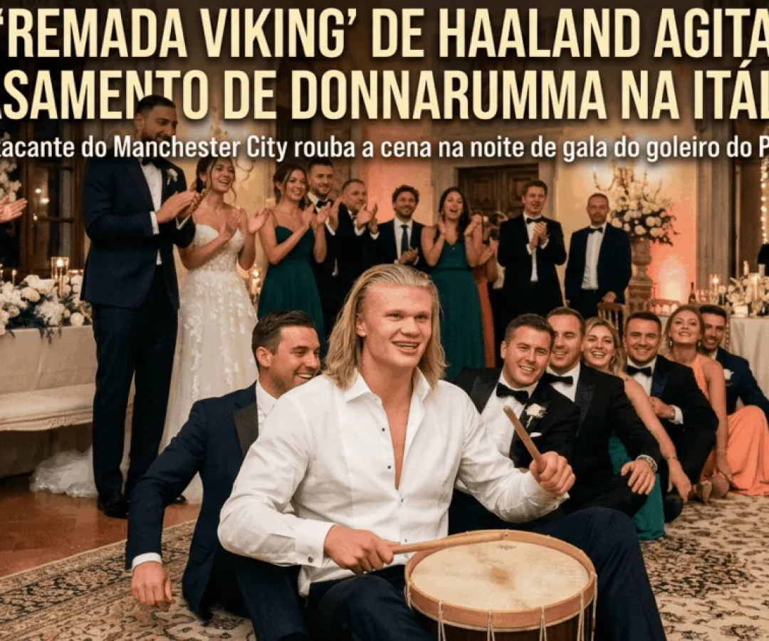 “Remada viking” de Haaland agita casamento de Donnarumma na Itália