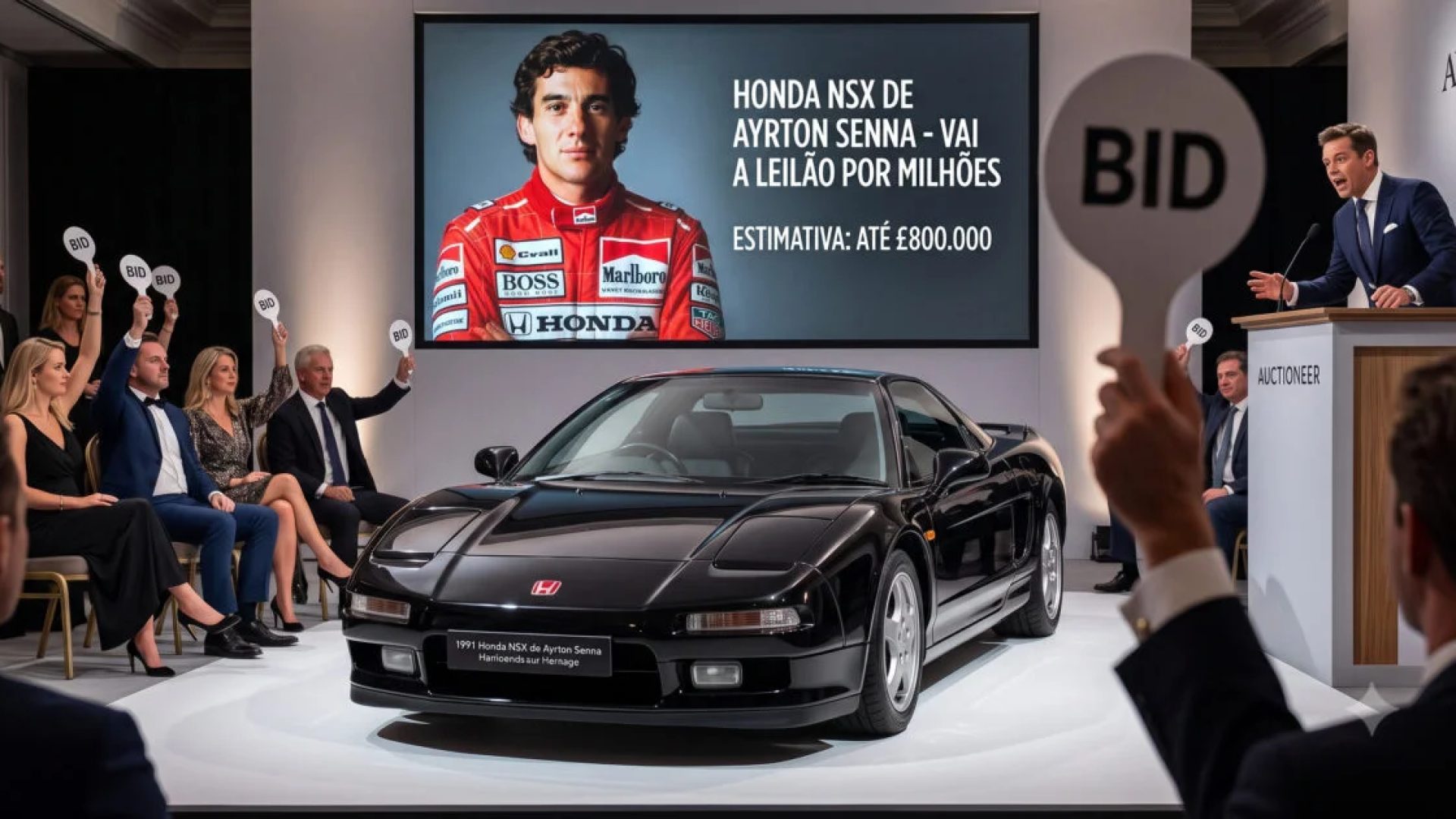 “Honda NSX de Ayrton Senna vai a leilão por milhões”