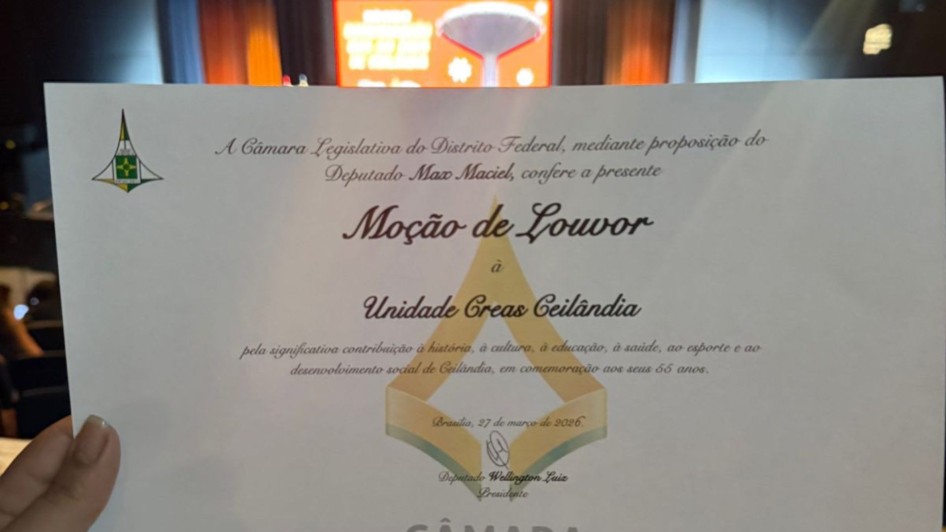 Horta comunitária do Creas Ceilândia recebe moção de louvor por inclusão social