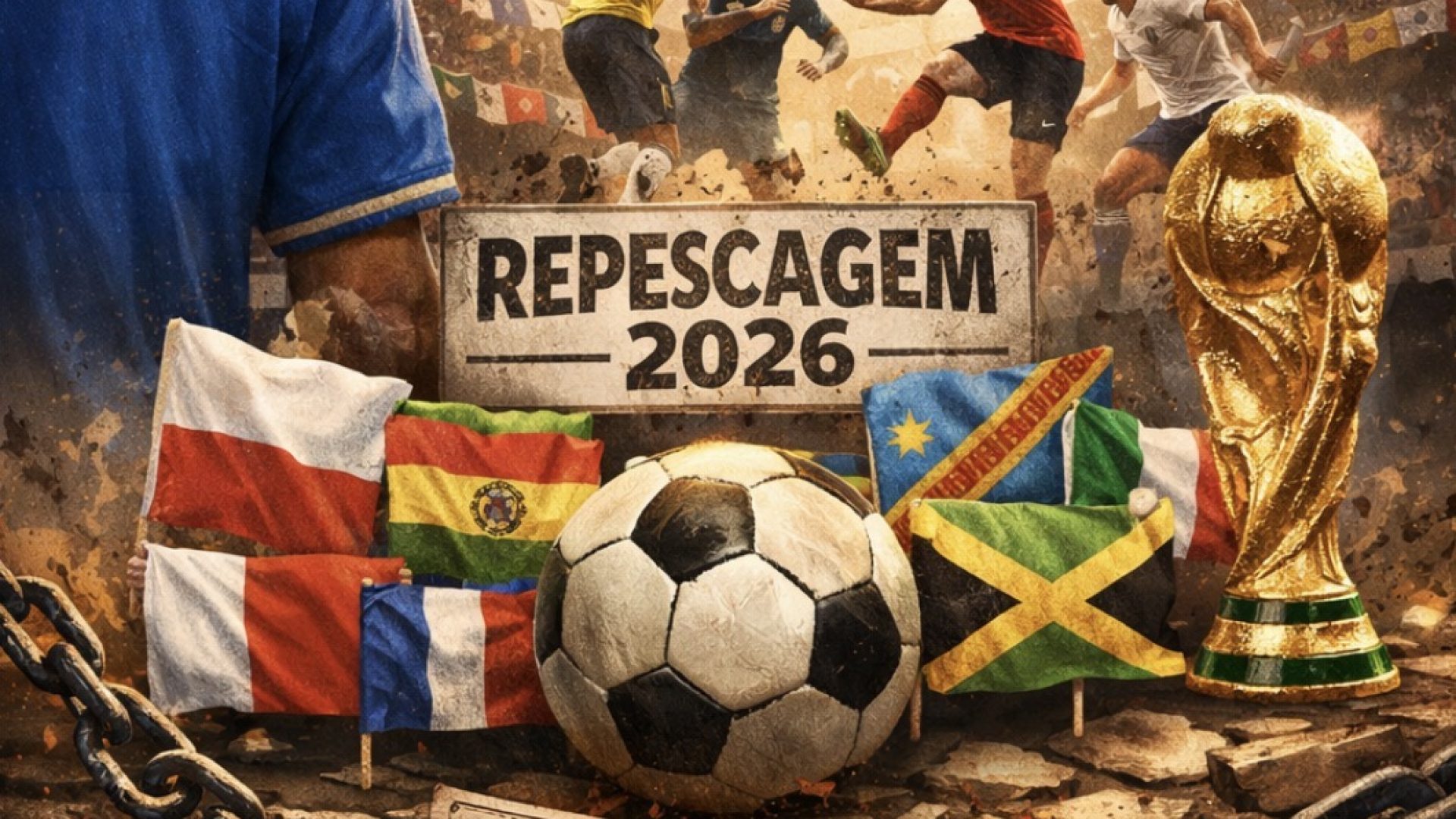 Copa do Mundo de 2026 entra no ano decisivo com 6 vagas em aberto e um gigante ameaçado