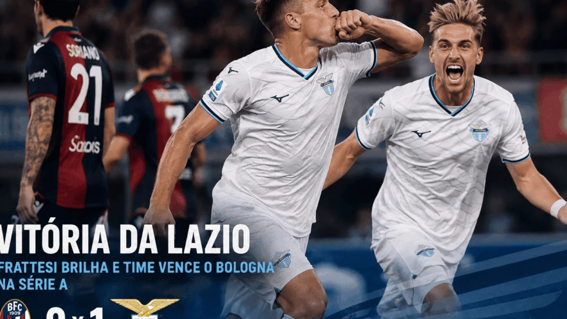 Vitória da Lazio: Frattesi brilha e time vence o Bologna na Série A