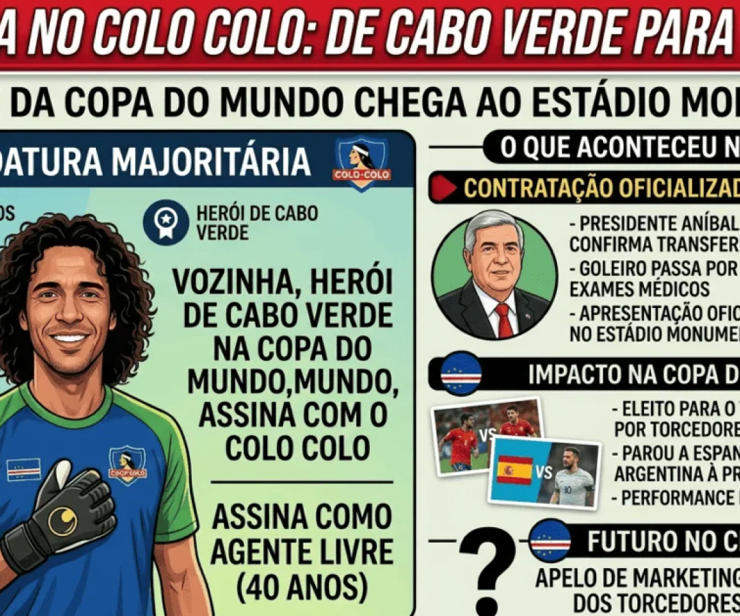 Vozinha assina com o Colo Colo após brilho na Copa do Mundo
