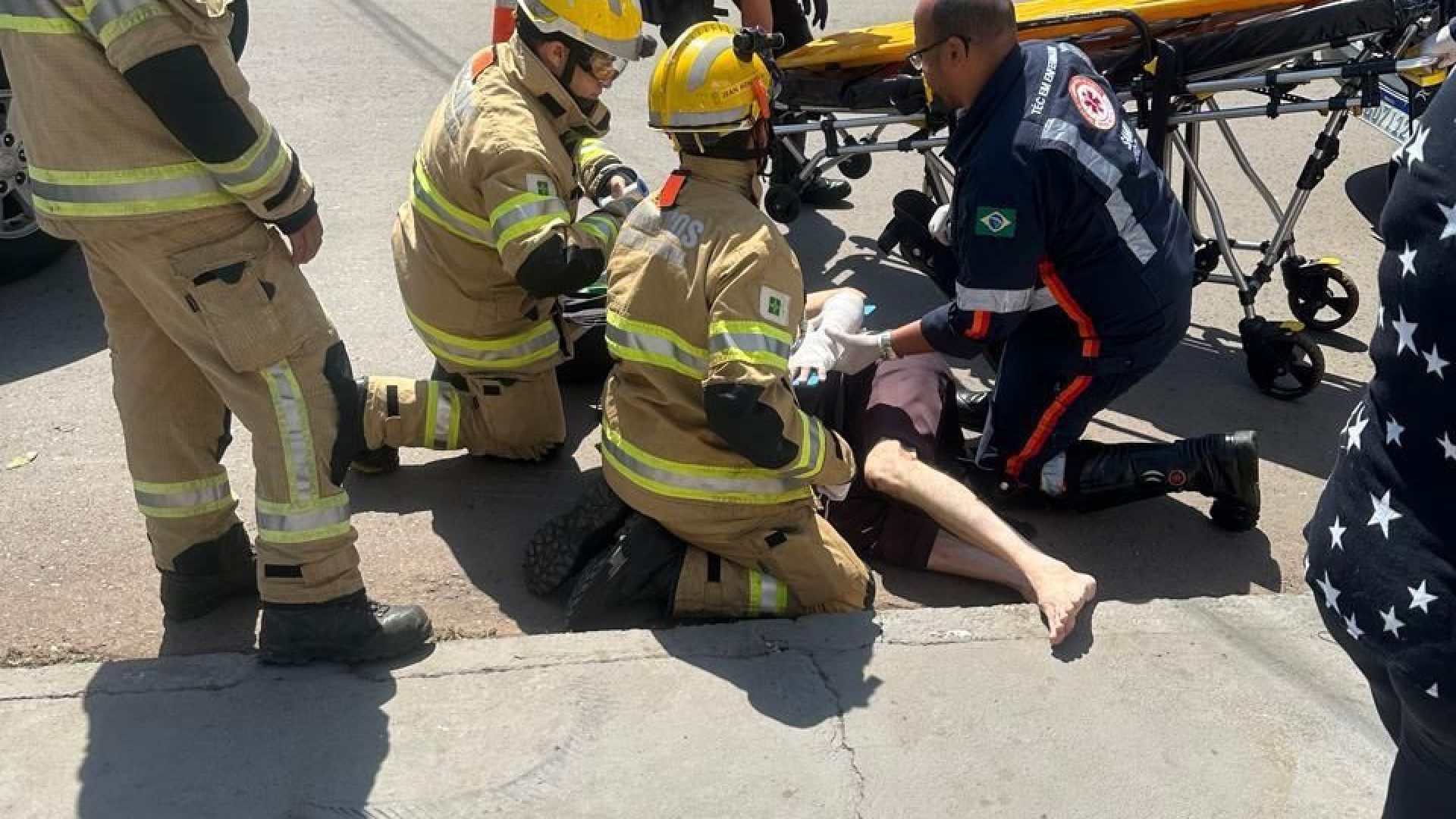 Idoso é atropelado por carro em Planaltina e levado para o hospital
