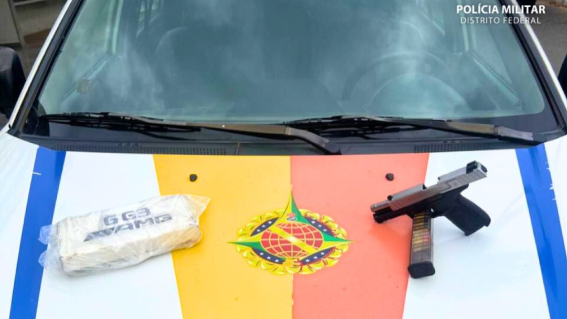 Dupla é presa com arma e cocaína durante operação em Ceilândia