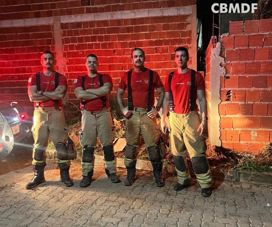 Bombeiros salvam cachorro preso em buraco no Sol Nascente e levam animal para tratamento