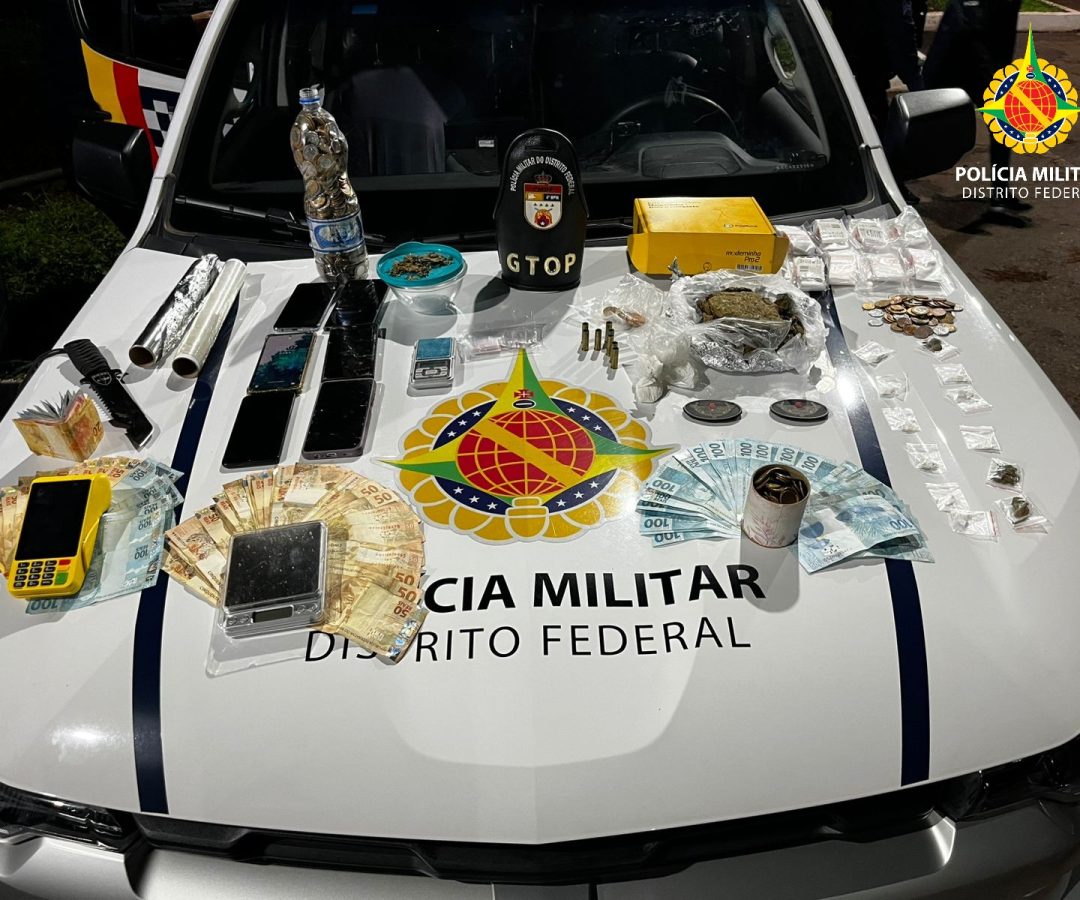 Casal é preso por tráfico de drogas durante ação da PMDF no Guará
