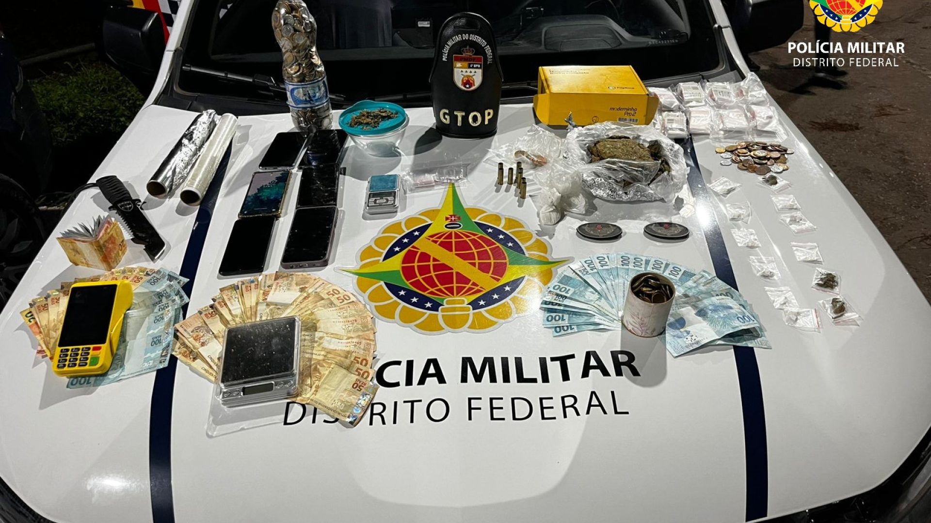 Casal é preso por tráfico de drogas durante ação da PMDF no Guará