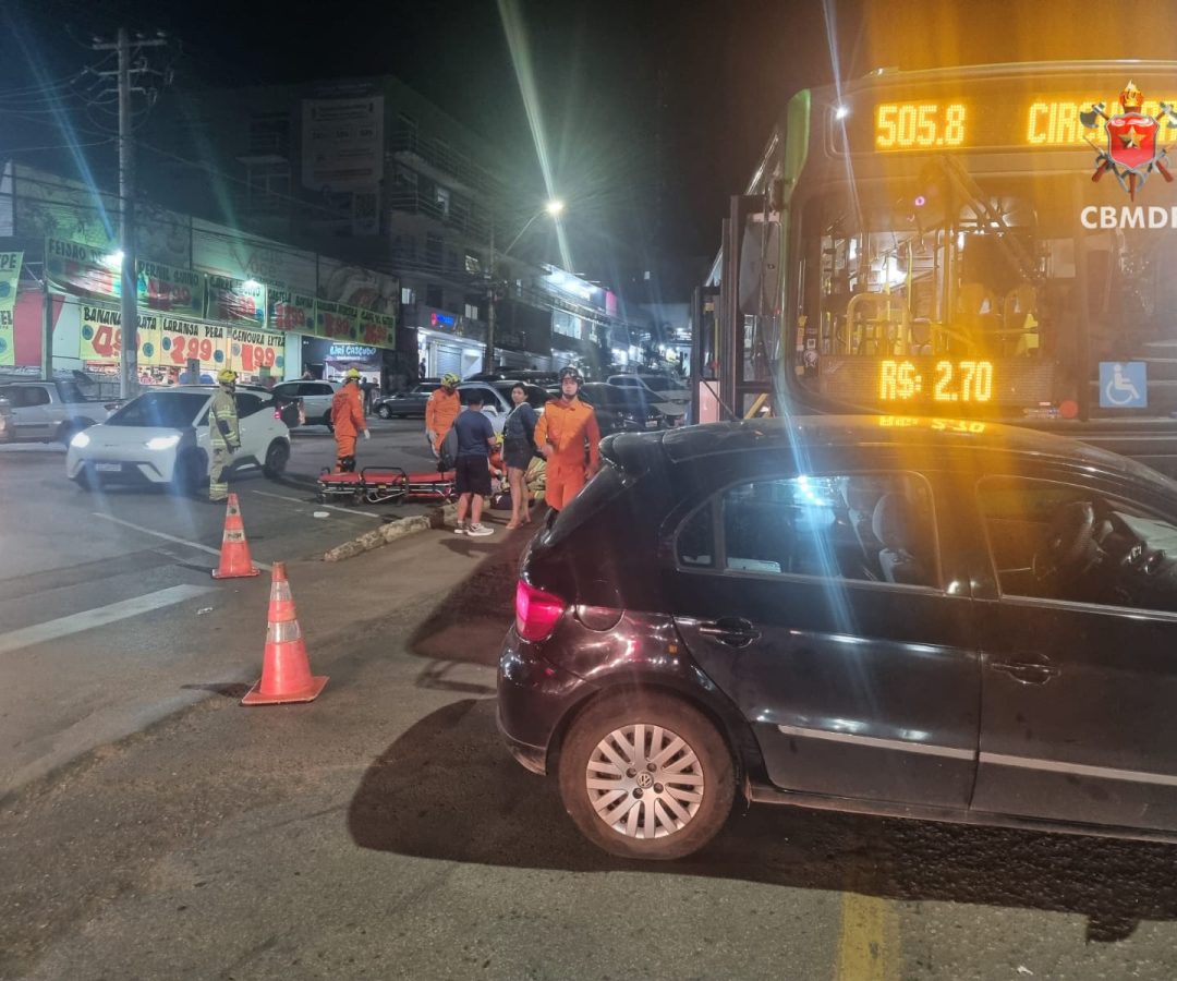 Colisão em Sobradinho deixa motorista ferido e mobiliza equipes de resgate