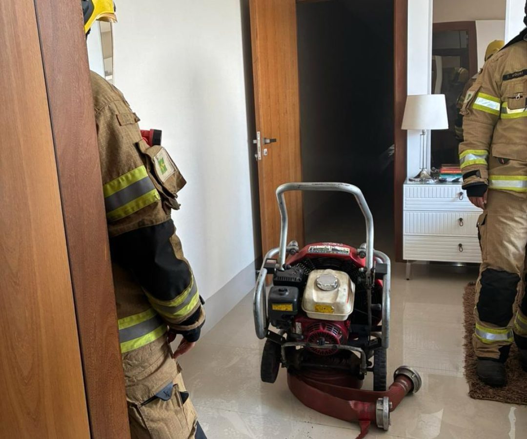 Incêndio em residência mobiliza CBMDF e deixa uma pessoa ferida em Águas Claras