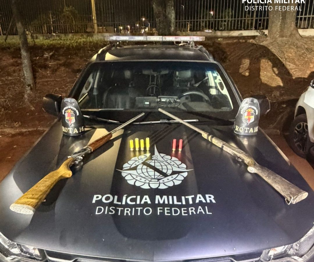 PMDF apreende espingardas e munições durante patrulhamento em Samambaia