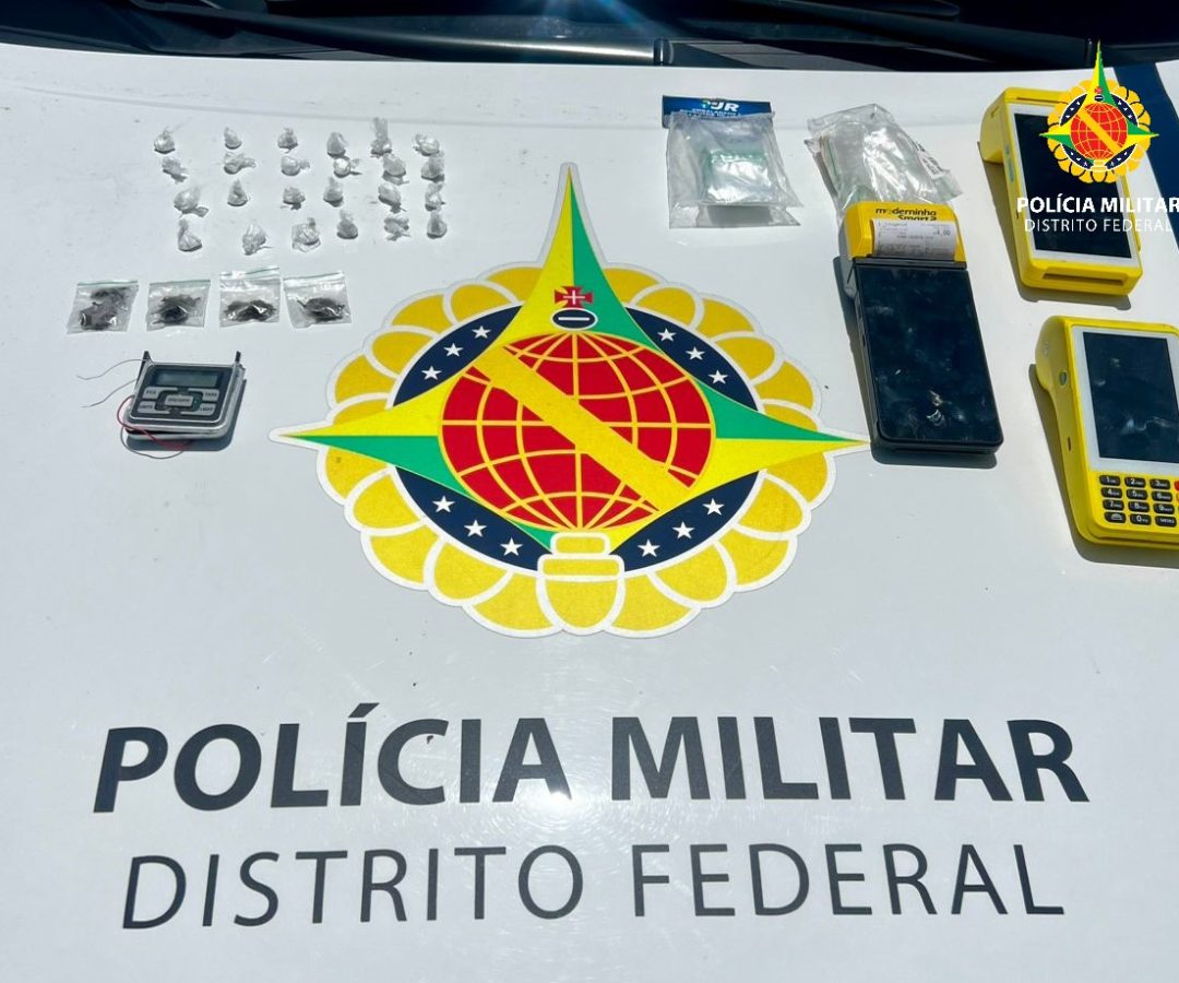Adolescente é apreendido com drogas e máquinas de cartão em Ceilândia