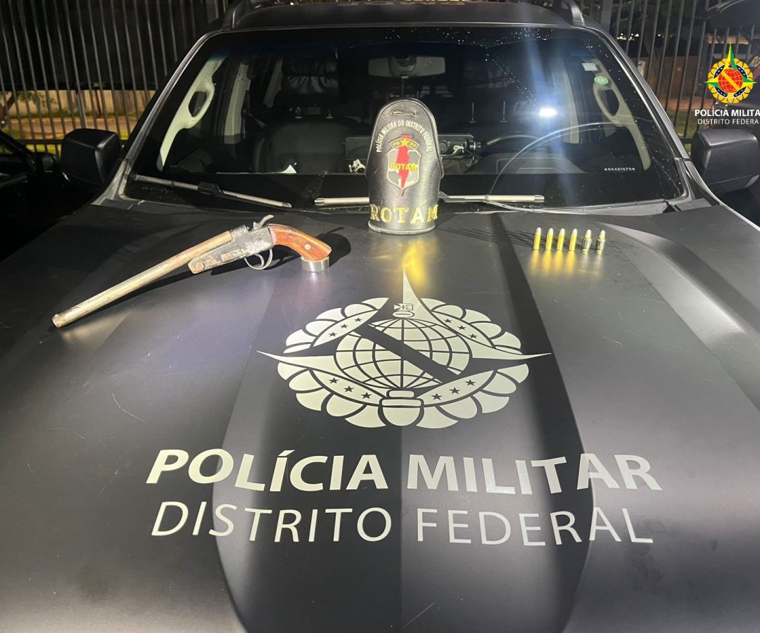 Homem é detido com arma caseira e munições no DF