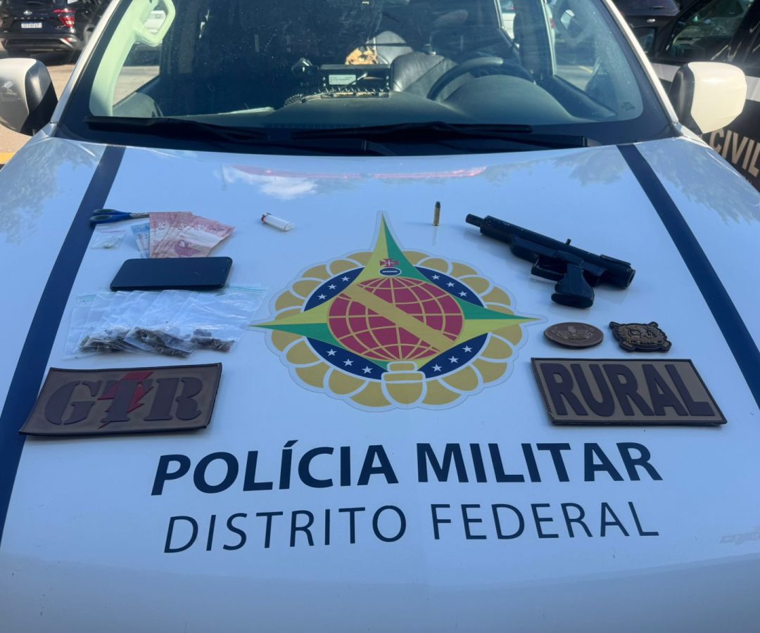 Suspeito é detido com drogas e arma artesanal no Sol Nascente
