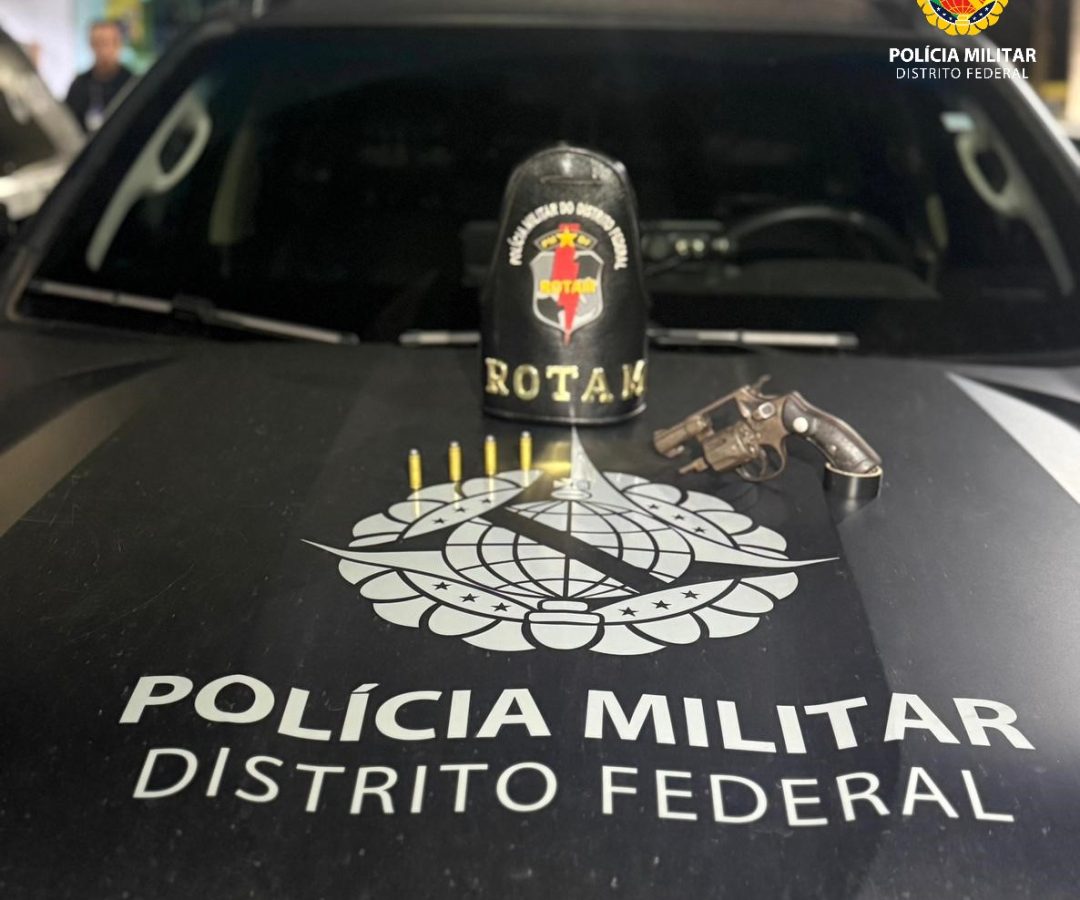 Homem é preso com revólver durante patrulhamento da ROTAM em Ceilândia