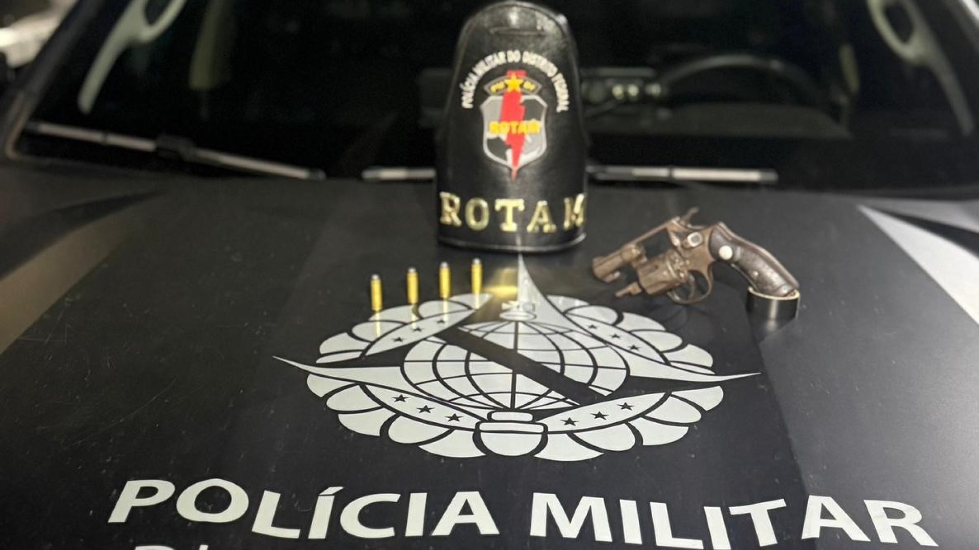 Homem é preso com revólver durante patrulhamento da ROTAM em Ceilândia