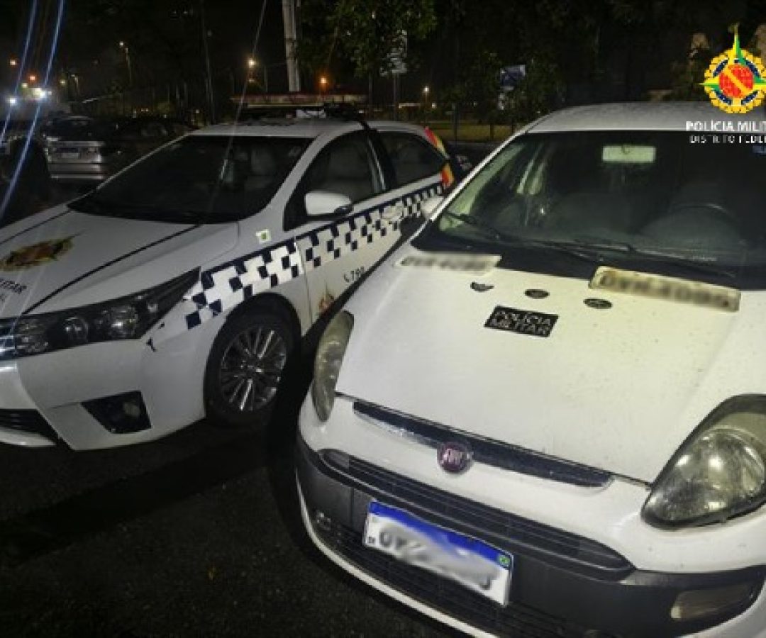 PMDF recupera carro furtado e prende reincidente com mandado em aberto no Riacho Fundo