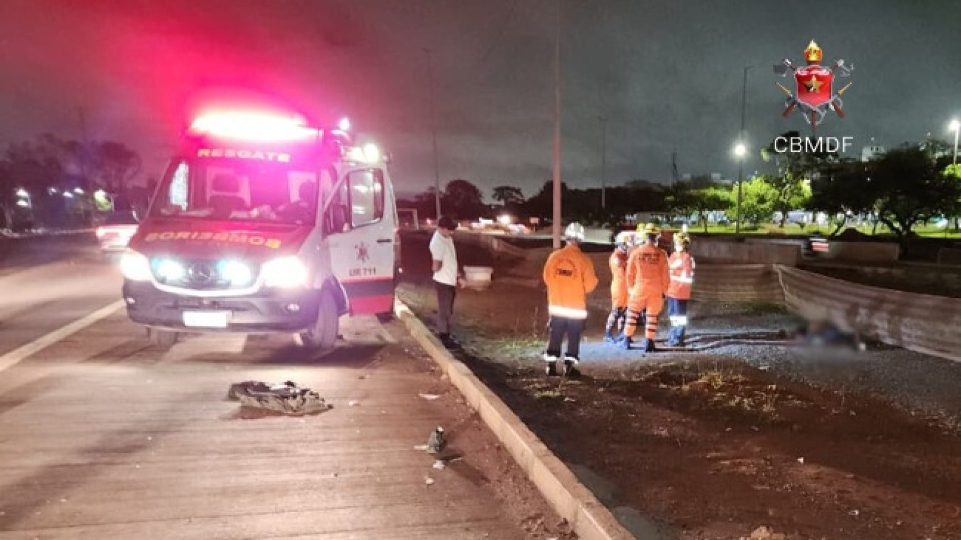 Idoso morre após acidente na EPIG em frente ao Complexo da PCDF
