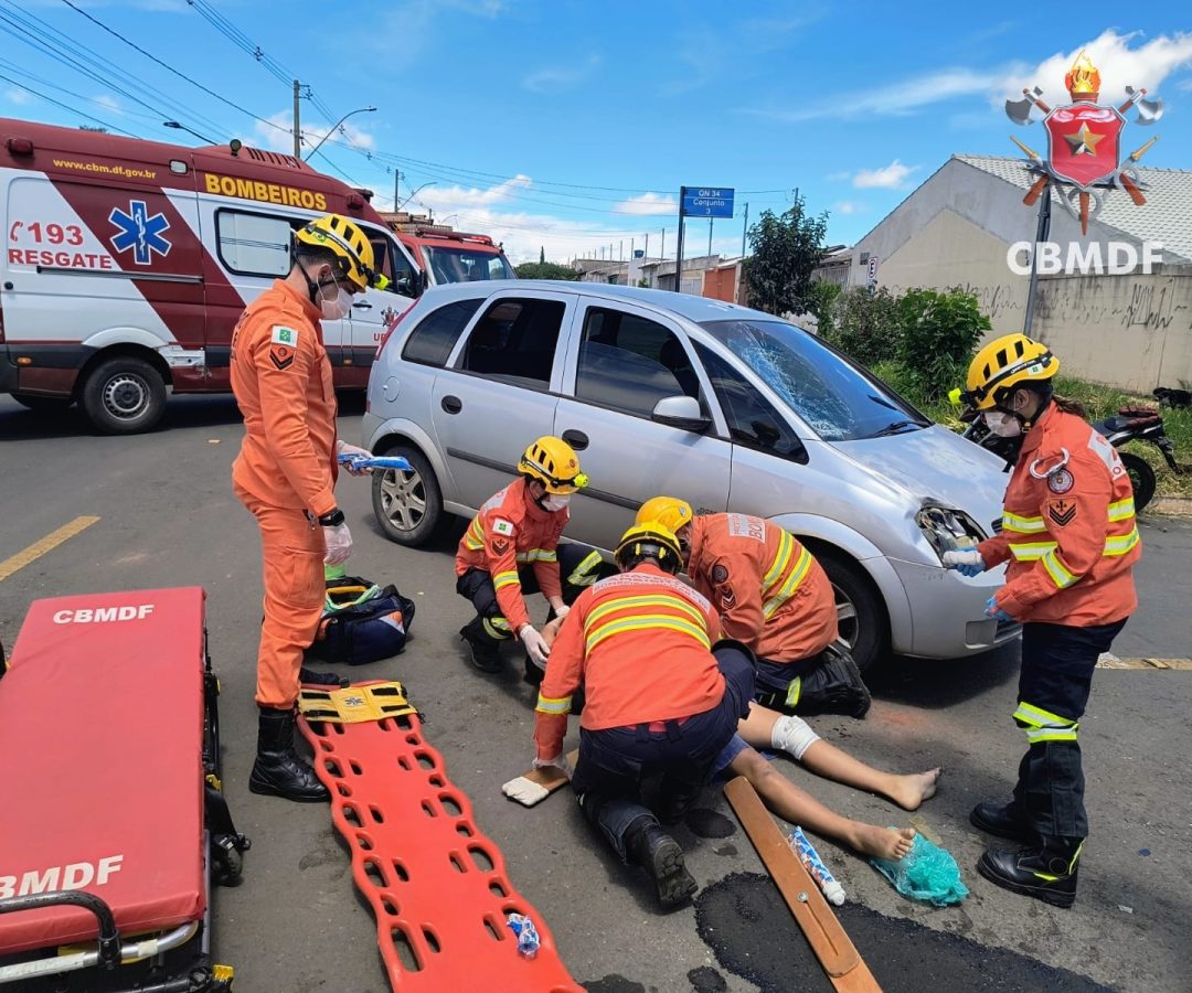 Criança é atropelada no Riacho Fundo II e levada ao hospital