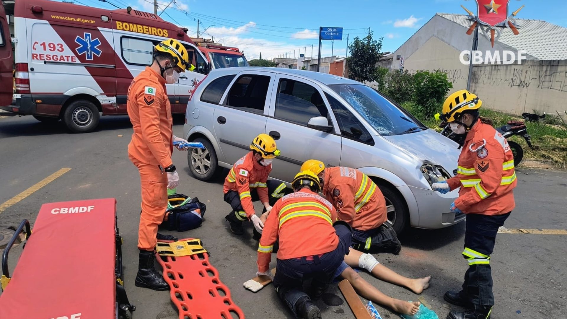 Criança é atropelada no Riacho Fundo II e levada ao hospital