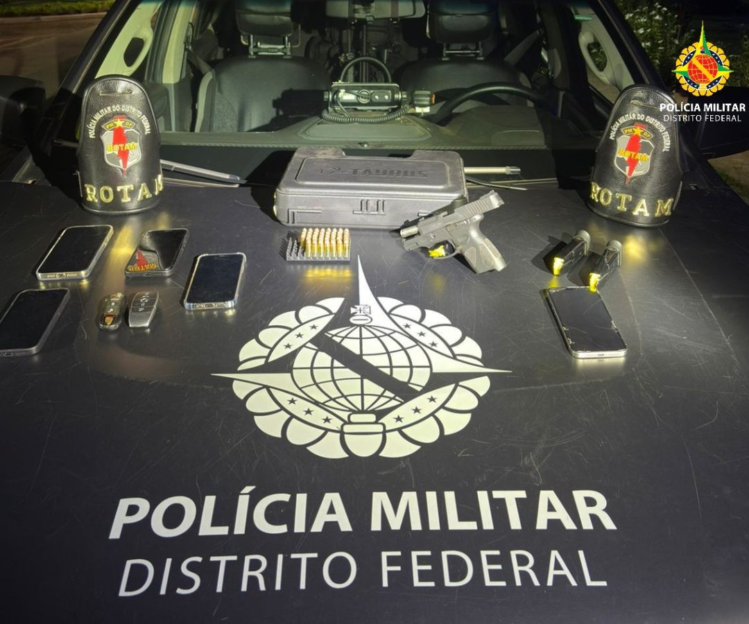 ROTAM prende foragido e apreende pistola 9mm durante operação em Arniqueiras