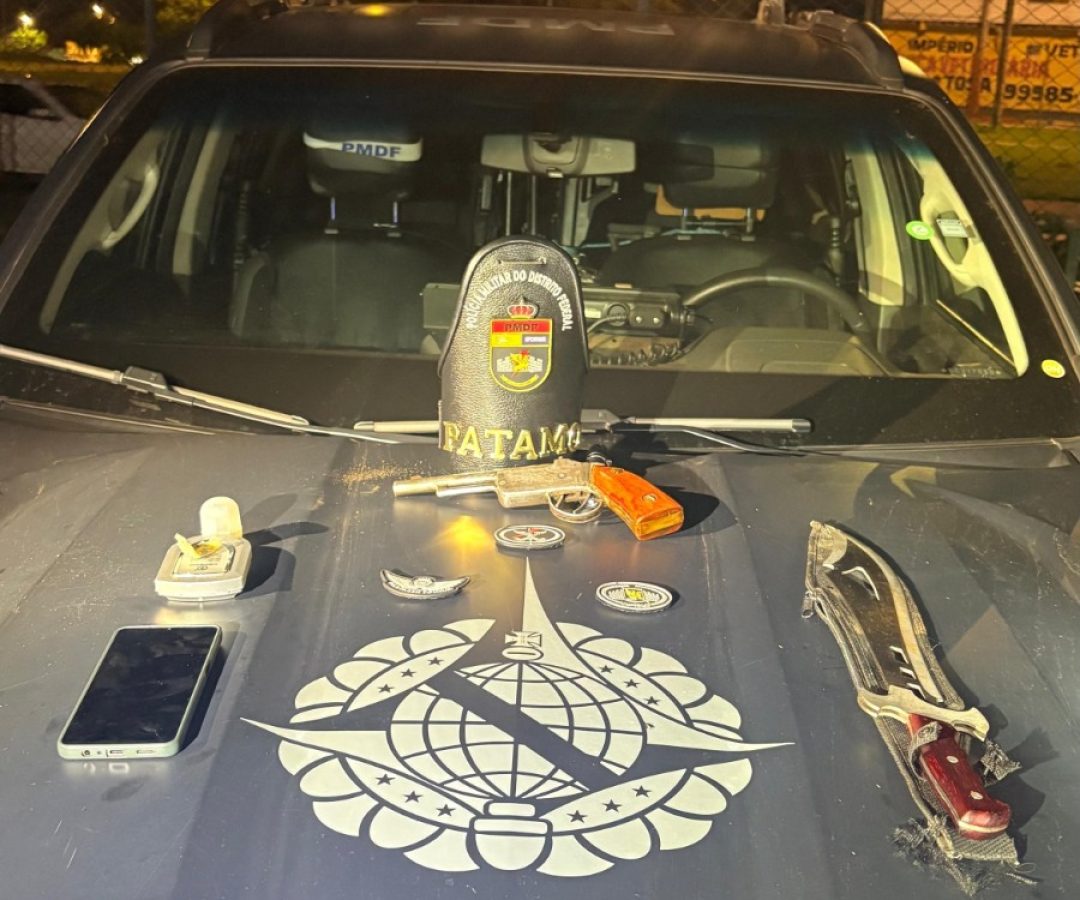 PMDF detém dois homens por porte ilegal de arma após denúncia de tiros no Recanto das Emas