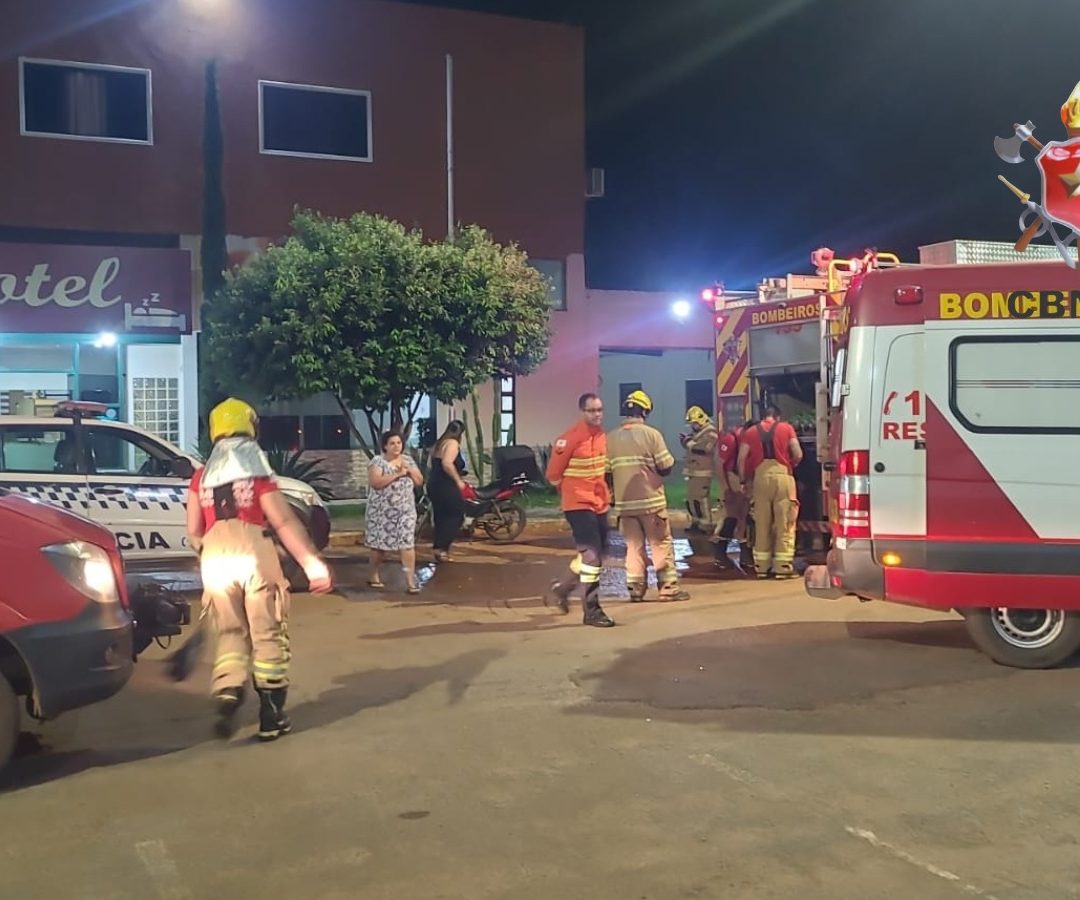 Homem provoca incêndio em hotel e é levado ao hospital em Planaltina