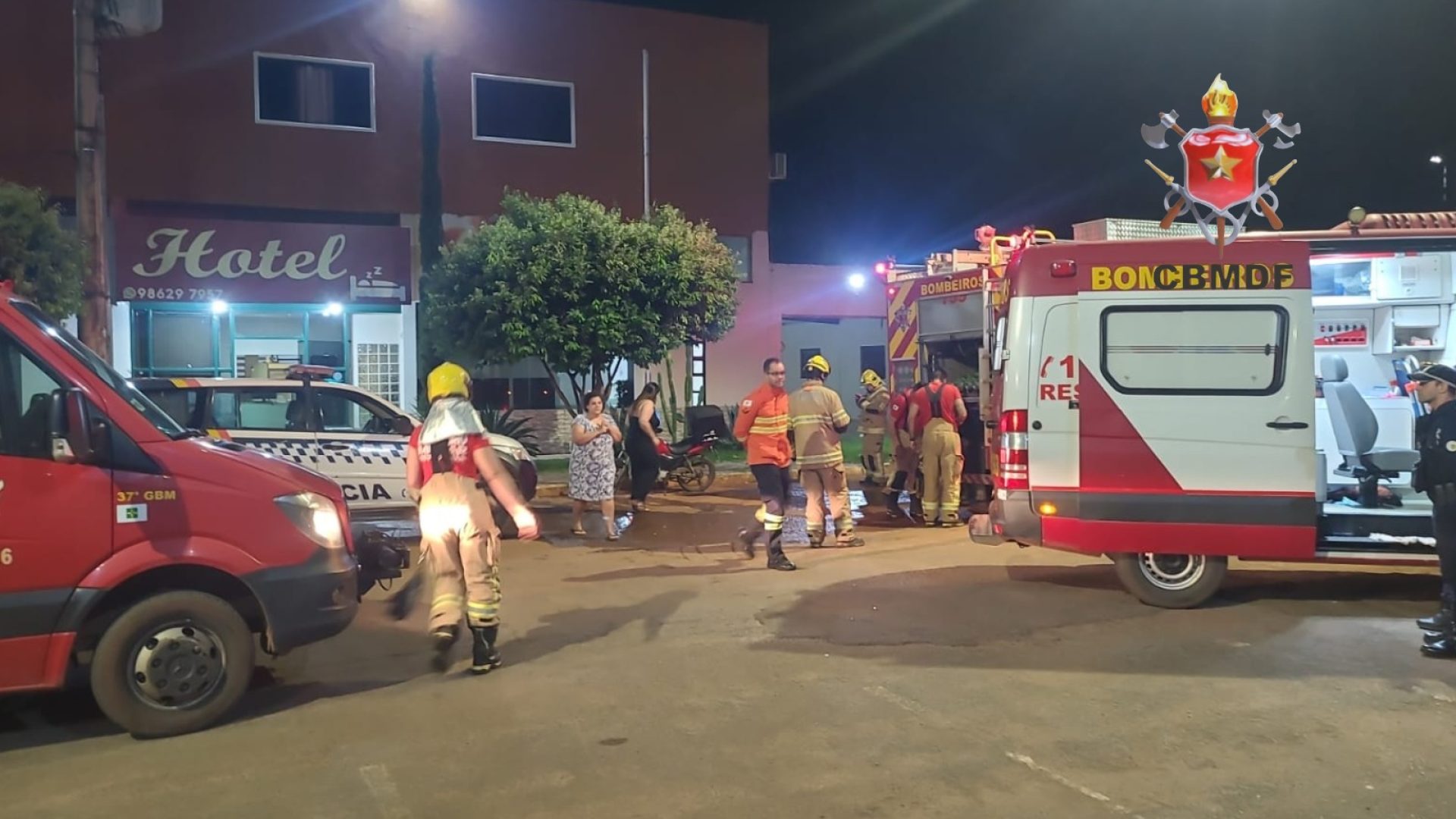 Homem provoca incêndio em hotel e é levado ao hospital em Planaltina