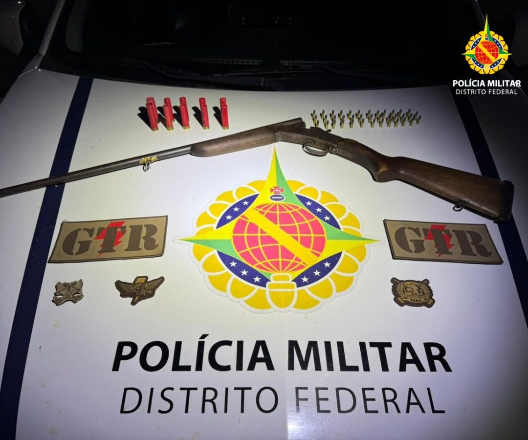PM apreende arma, munições e veículo com identificação adulterada no Paranoá